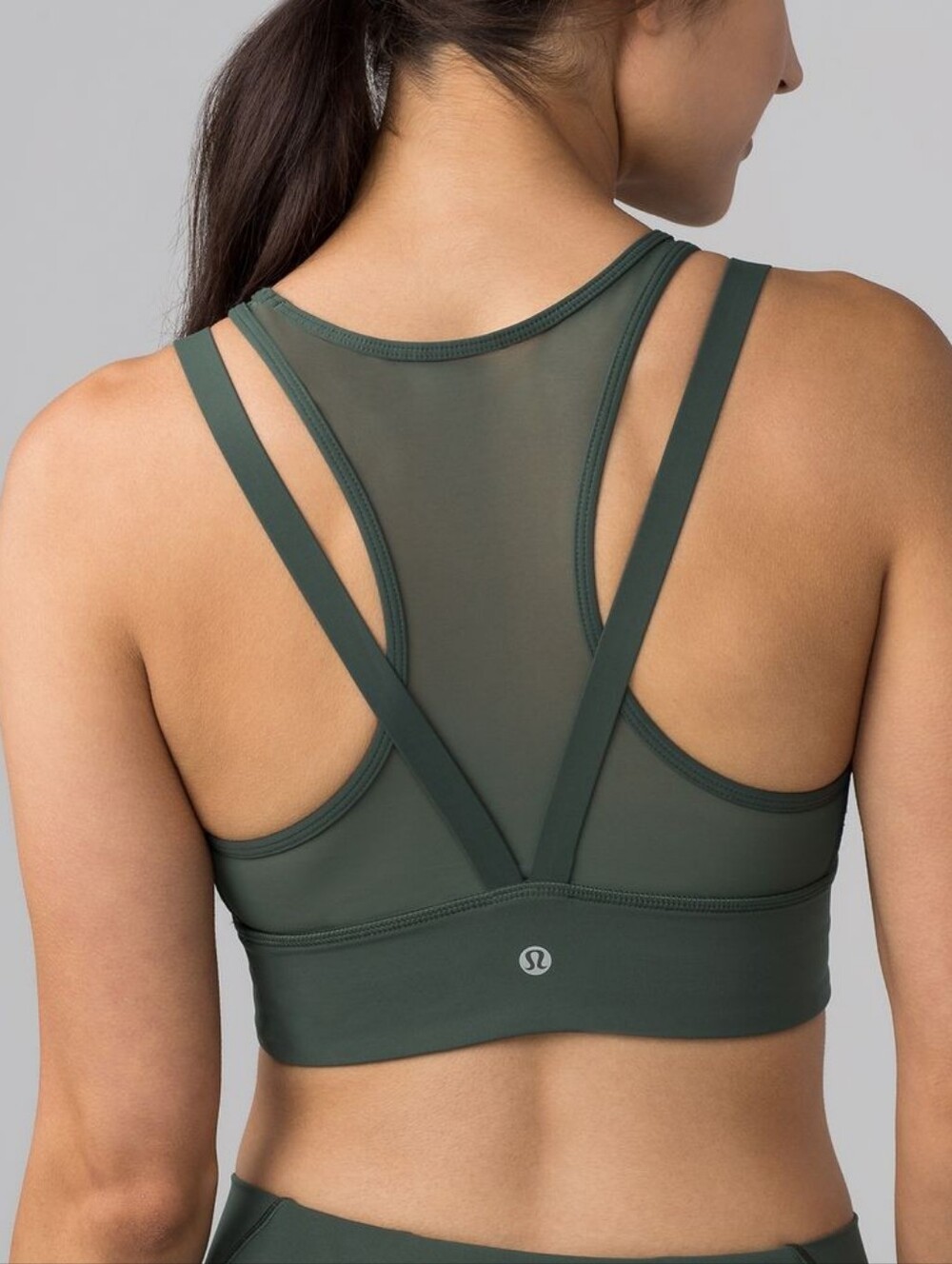 lululemon athletica Forest Green Strappy Sports Bra